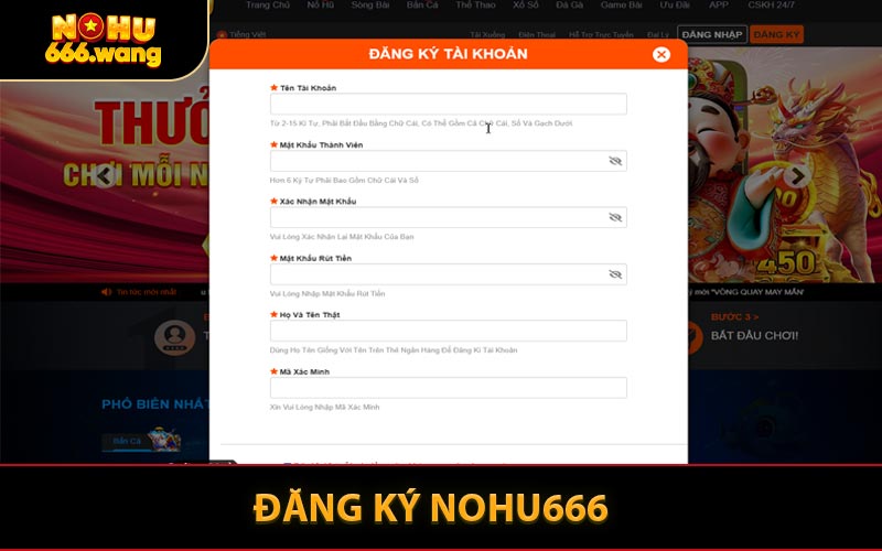 Đăng Ký NOHU666